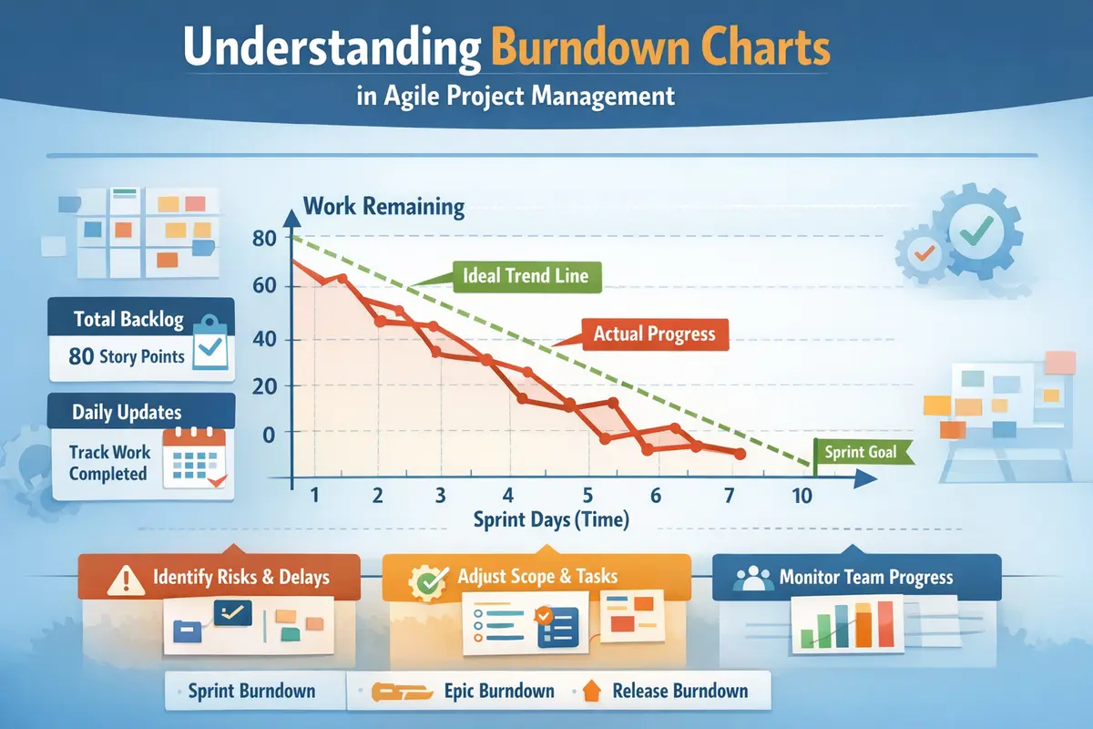 Burndown Chart : définition, lecture, exemples et bonnes pratiques Agile en 2026