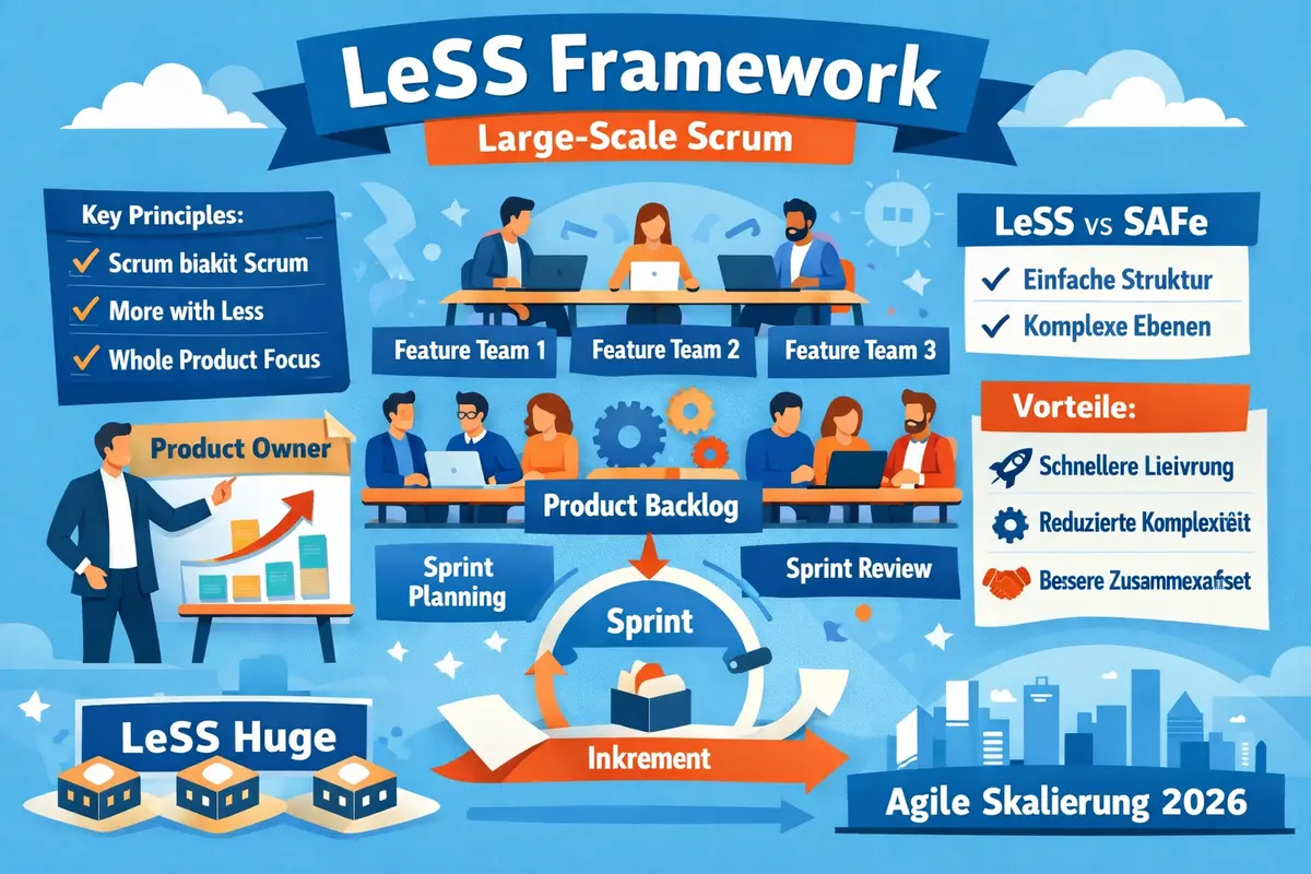LeSS Framework : guide complet pour réussir l'agilité à grande échelle en 2026